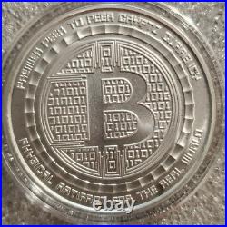 1 oz. 999 fine Solid Silver commemorative Bitcoin Guardian WithCOA Rare Digital AI