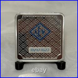 1 oz Geiger Silver Bar. 999 Fine Square Schloss Guldengossa Germany
