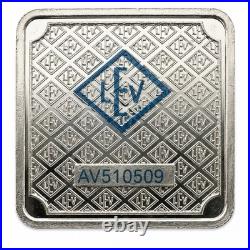 1 oz Geiger Silver Bar. 999 Fine Square Schloss Guldengossa Germany