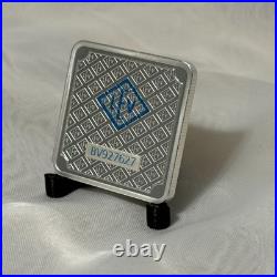1 oz Geiger Silver Bar. 999 Fine Square Schloss Guldengossa Germany