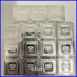 1 oz Geiger Silver Bar. 999 Fine Square Schloss Guldengossa Germany
