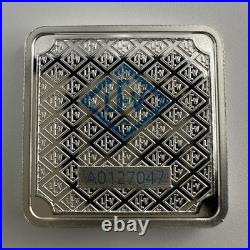 1 oz Geiger Silver Bar. 999 Fine Square Schloss Guldengossa Germany Ingot