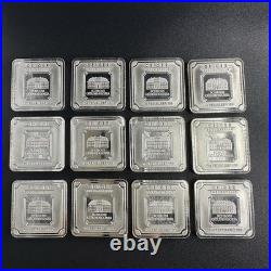 1 oz Geiger Silver Bar. 999 Fine Square Schloss Guldengossa Germany Ingot