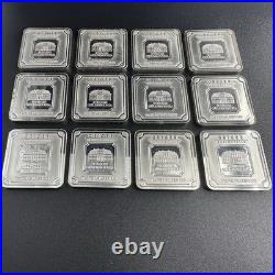1 oz Geiger Silver Bar. 999 Fine Square Schloss Guldengossa Germany Ingot
