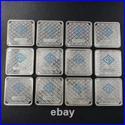 1 oz Geiger Silver Bar. 999 Fine Square Schloss Guldengossa Germany Ingot