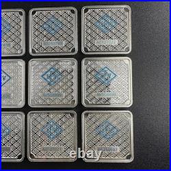 1 oz Geiger Silver Bar. 999 Fine Square Schloss Guldengossa Germany Ingot