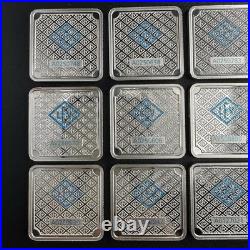 1 oz Geiger Silver Bar. 999 Fine Square Schloss Guldengossa Germany Ingot