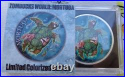 1 oz. MORTUGA #4 Zombucks Colorized World Series round. 999 fine silver