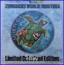 1 oz. MORTUGA #4 Zombucks Colorized World Series round. 999 fine silver