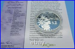 1 oz SOLID 925 SILVER PROOF COIN 22ct GOLD QE PORTRAIT CAPSULE ROYAL MINT CERTIF