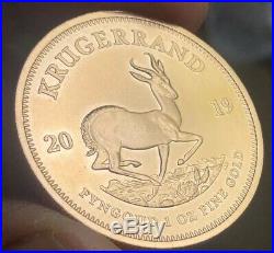 1 oz Solid Fine. 999 Gold Krugerrand bullion coin 2019 Immaculate Free Silver