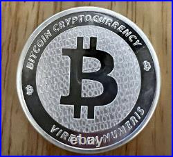 1 oz Solid Silver Bullion Coin Bitcoin Rare