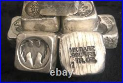 1 ozt MK BARZ Flying Phoenix Stamped Cube. 999 Fine Silver