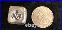 1 ozt MK BARZ Masonic Symbol. 999 Fine Silver