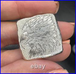 1 tr/oz MK BarZ Eagle Stamped Square Hand Poured. 999 FS