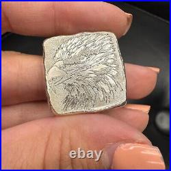 1 tr/oz MK BarZ Eagle Stamped Square Hand Poured. 999 FS