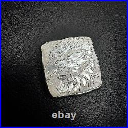 1 tr/oz MK BarZ Eagle Stamped Square Hand Poured. 999 FS