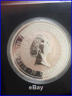 1kg 1995 Silver Kookaburra Coin 999 Solid Silver