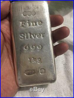 1kg CML Silver Bullion Bar 999 Solid Silver Hallmarked