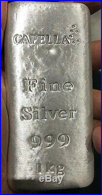 1kg Capella Silver Bullion Bar 999 Solid Silver