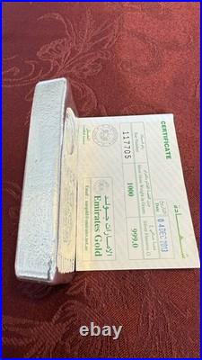 1kg Dubai solid silver bar, certificated and very rare