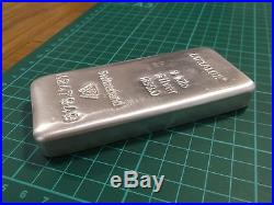 1kg Metalor Swiss. 999 fine solid silver bar with COA