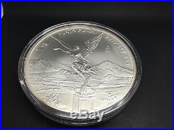 1kg Solid 999 Pure Silver Mexican Libertad Bullion 2010 Coin. Mint. In Capsule