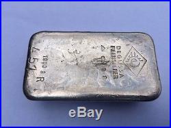 1kg Solid 999 pure Cannel Islands Wartime Occupation DEGUSSA Silver Old Pour Bar