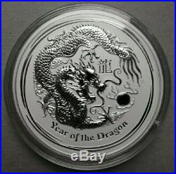 1kg Solid Silver 999 Coin. Lunar Series 2012 Year Of The Dragon