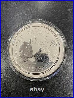 1kg Solid Silver Coin Year Of The Rabbit 2011 Lunar Series 2. Perth Mint