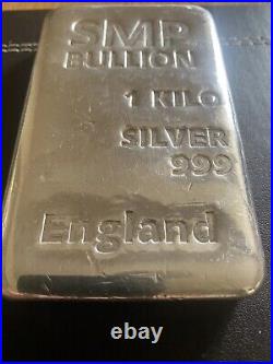 1kg silver bar 999 Pure Silver Solid Silver bullion SMP bar #13