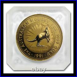 1oz Australia Gold Kangaroo Nugget Coin (1991) 1oz Australia Gold Kangaroo Nugget Coin (1991)