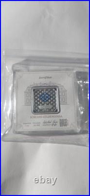 1oz Geiger. 999 Silver Square Minted Bar (In Capsule)