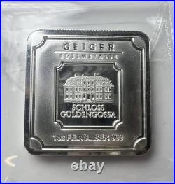 1oz Geiger Edelmetalle. 999 Pure Silver Square Bar 1oz Geiger Edelmetalle. 999 Pure Silver Square Bar