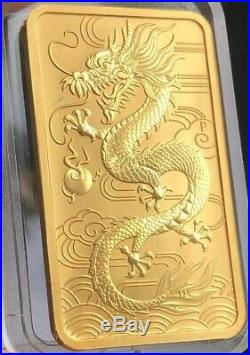1oz Gold Dragon Bullion Bar 2018 Australia MINT Condition Solid 24ct Investment