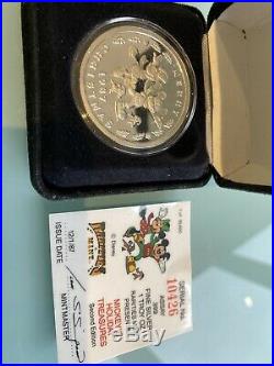 1oz Solid Silver Coin RARE Mickeys Holiday Treasures