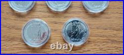 1oz x 5 / 2015 Queen Elizabeth, Solid Silver Britannia £2 Coin Free Capsule
