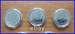 1oz x 5 / 2015 Queen Elizabeth, Solid Silver Britannia £2 Coin Free Capsule