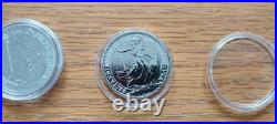 1oz x 5 / 2015 Queen Elizabeth, Solid Silver Britannia £2 Coin Free Capsule