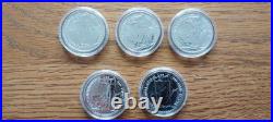 1oz x 5 / 2016 Queen Elizabeth, Solid Silver Britannia £2 Coin Royal Mint 1oz x 5 / 2016 Queen Elizabeth, Solid Silver Britannia £2 Coin Royal Mint