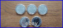 1oz x 5 / 2016 Queen Elizabeth, Solid Silver Britannia £2 Coin Royal Mint