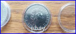 1oz x 5 / 2016 Queen Elizabeth, Solid Silver Britannia £2 Coin Royal Mint