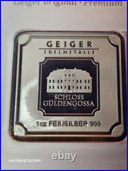 1ozt Silver Geiger Edelmetalle. 999 FINE SILVER RARE ERROR 1ozt Silver Geiger Edelmetalle. 999 FINE SILVER RARE ERROR