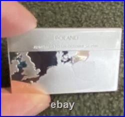 1st Ed.'74-'76 Franklin Mint Flags of UN Solid St Silver Ingot USSR, UK, RO, Pol