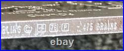 1st Ed.'74-'76 Franklin Mint Flags of UN Solid St Silver Ingot USSR, UK, RO, Pol