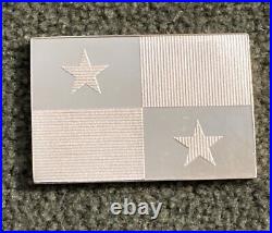 1st Ed.'74-'76 Franklin Mint Flags of UN Solid St Silver USA, Can, Mex, Panama
