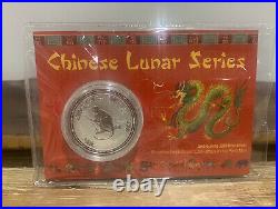 2004 Perth Mint Australian Lunar Monkey Series 1 Solid Silver 1 oz Coin In Card
