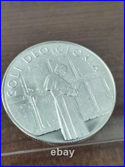 2005 Knights Of Malta, 1 oz, Solid Silver Coin, 100 Liras