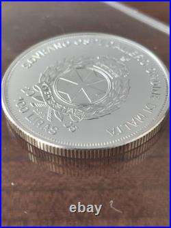 2005 Knights Of Malta, Solid Silver, 1oz, Coin, 100 Liras