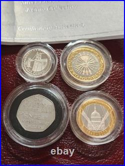 2005 Silver Proof Piedfort4Coin Collection struck in solid 925 sterling silver